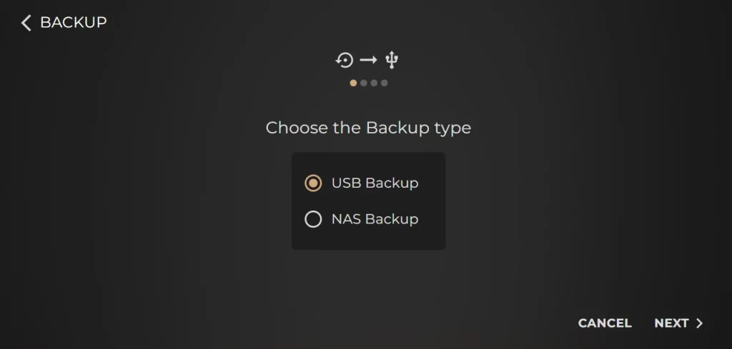 Backup to external USB Drive